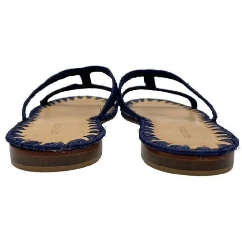 Carrie Forbes Iris Woven Raffia Slide Sandals